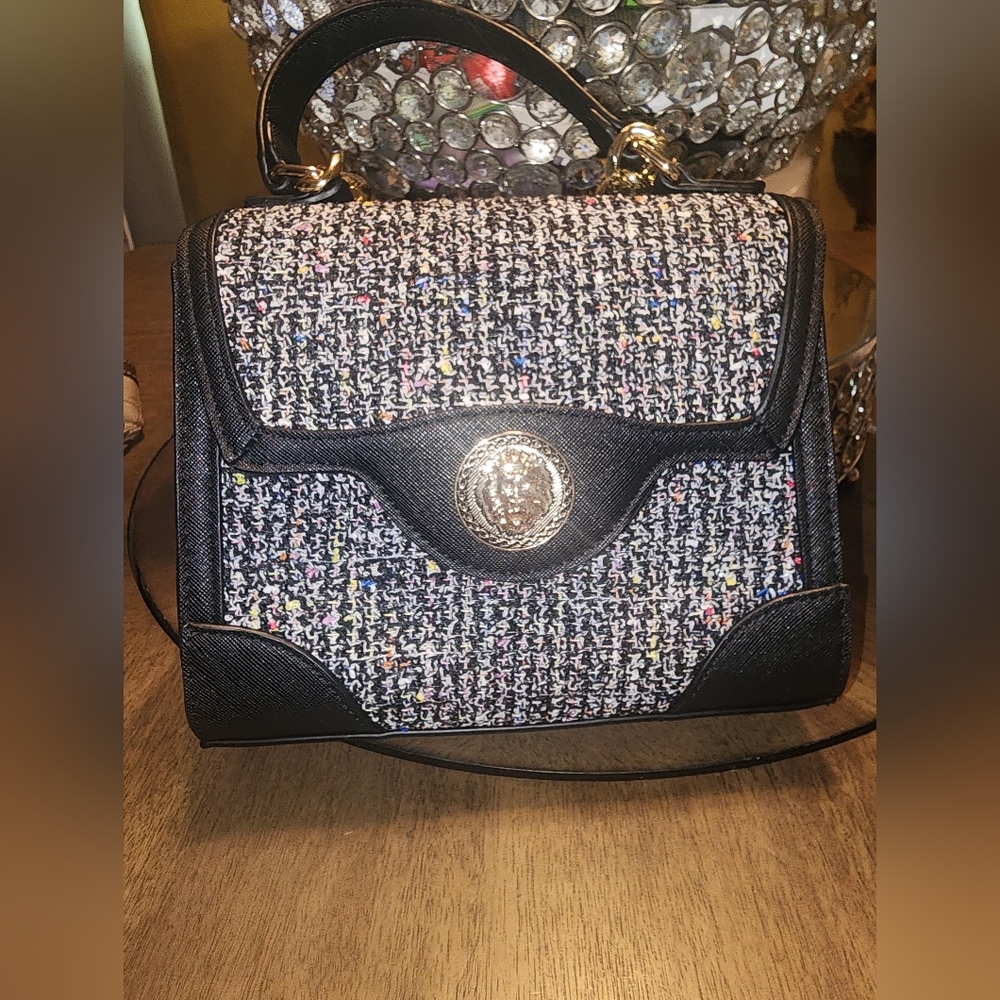 Aldo Clutch Wrist Handbag  Multicolor Tweed EUC